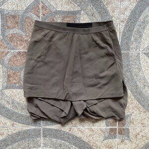 Rick Owens FW13 Plinth Skirt Shorts, "Dust" Gray Colorway